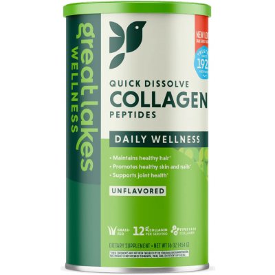 Great Lakes Collagen Hydrolysate, Hydrolyzovaný kolagén bez príchute, 454 g