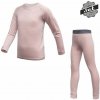 Sensor detské tričko s dlhým rukávom + šortky MERINO AIR SET + šortky prachovo ružová