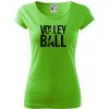 Volleyball nápis - Dámske tričko Pure - XL ( Apple Green )
