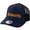 Meatfly Shaun Trucker Navy/Brown Logo one size