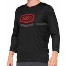 100% Airmatic 3/4 Sleeve Black/Red pánsky