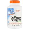 Doctor’s Best Collagen, typ I & III + peptan, 500 mg, 240 kapsúl