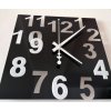 SENTOP Moderné nástenné hodiny do kuchyne - NOFIK 2845 FL-z7-RAL9005-9010 analógové