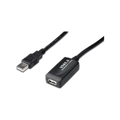 Digitus DA-73103 USB 2.0 aktivní prodlužovací, 25m, černý