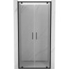 Mexen Exo, dvojkrídlové výklopné dvere 100x200 cm, 6mm číre sklo, čierny profil, 8182-100-000-70-00