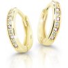 Cutie Jewellery Zlaté detské náušnice krúžky C3342Z-White