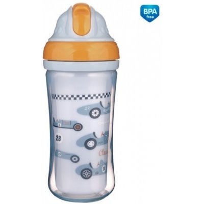 Canpol Babies športová fľaša s dvojitou stenou a silikónovou slamkou Racing 260ml