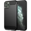 Techsuit Karbónový silikón ochranný obal na - iPhone 11 pro Max - čierny
