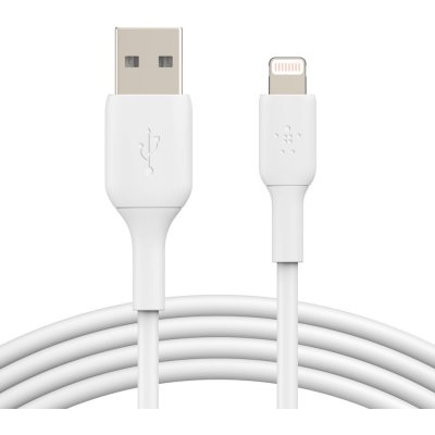BELKIN kabel USB-A - Lightning, 1m, bílý CAA001bt1MWH