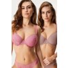 Dorina 2PACK podprsenka Lincoln vystužená ružová-coffee-rose