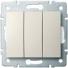 Kanlux LOGI 25136 Trojitý vypínač 10AX - 250V~,krémový