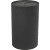ORION Stojan na nože okrúhly BLACK, štetiny, plast
