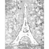 ZUTY Bodkovanie - EIFFELOVA VEŽA A MODRÉ POZADIE Rámovanie: vypnuté plátno na rám, Rozmer: 80x100 cm
