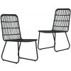 vidaXL Záhradné stoličky 2 ks, polyratan, čierne