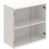 Office Pro presklená skriňa S 2 80 04 800x400x768 mm biela
