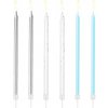 Sviečky tortové modrá/biela 12,5 cm 6 ks