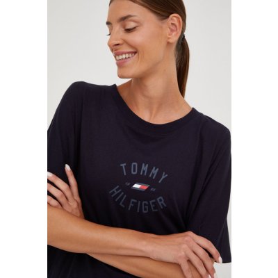 Tommy Hilfiger Bavlnené tričko tmavomodrá