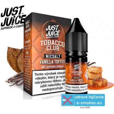 Just Juice Tobacco Vanilla Toffee Salt 10 ml 20 mg (e-liquid)