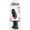 King Cock - realistický dildo s prísavkou - čierny 23 cm