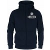 Chelsea FC Mikina Chelsea FC tmavo modrá kapucňa zips