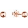 Pozlátené strieborné náušnice kôstky malá gulička 61014 Rose Gold