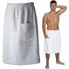 Tuva Home pánske pareo do sauny KILT S/M bavlnená osuška na gumičke biele