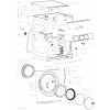 Vnější rám dveří předem plněné pračky Whirlpool, Bauknecht + madlo 481010564934