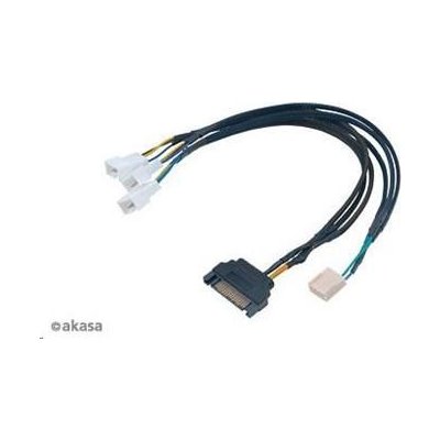 AKASA kabel FLEXA FP3S, pro připojení 3 PWM ventilátorů, 30cm