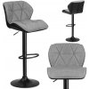 Sofotel Barová stolička s operadlom Castel čierna a šedá