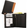 Impex Peňaženka s vnútornou lištou kombinovaná peňaženka z kože nappa čierna/koňaková Veľkosť: UNI