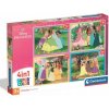 Clementoni Puzzle 4v1 Princezné -