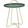 Mauro Ferretti Odkladací stolík Grent 45 cm zlatý/zelený