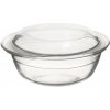 Okrúhly pekáč z borosilikátového skla s vekom – na pečenie, zapekanie a dusenie
