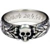Čestný prsten SS - Totenkopfring stříbrný Povrchová úprava: matný, velikost: 22.2 mm, Vyryté jméno: Schrenk 20.4.41