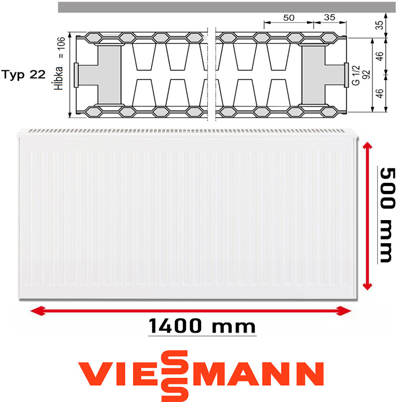 Viessmann 22 500 x 1400 mm