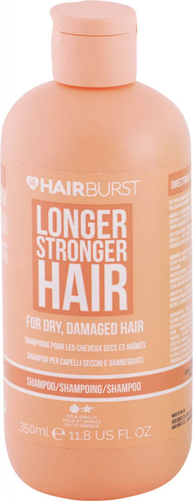 Hairburst Longer Stronger Hair Dry Damaged Hair šampón figový a vanilkový 350 ml