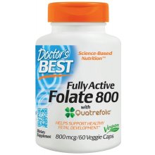 Doctor's Best Fully Active Folate kyselina listová 800mcg 60 rostlinných kapsúl