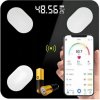 Bluetooth váhy na meranie telesnej hmotnosti, digitálna kúpeľňová váha, čierna, USB