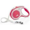 Flexi New Comfort S opasok 5 m, max. 15 kg, červená