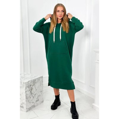 šaty s kapucňou zelený