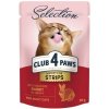 CLUB 4 PAWS Premium Plus pre mačky prúžky s kralikom v omačke 85g (8087)