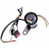 Tlakomer, elektronický tachometer 48 mm. Čierna farba, čierny ciferník