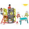 Smoby Set preliezačka Multiactivity Climbing Tower na šplhanie so šmykľavkou a stôl s dvoma stoličkami