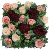Umelá zelená stena KVETY ruža 2, 50x50cm