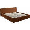 Čalúnená dvojlôžková posteľ v terakotovej farbe s úložným priestorom s roštom 180x200 cm Kiana – Makamii