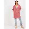 Tmavoružový teddy coat Eveline s vreckami MBM-PL-1521.97P-dark pink ONE SIZE
