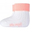Little angel Ponožky froté Outlast bílá/sv.růžová