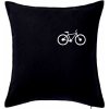 Obrázok kolesa na prsníku horský bicykel - Vankúš 50x50 - 50x50 - Iba poťah ( Čierna )