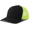 Atlantis Headwear Kšiltovka Rapper Cotton-S, 5 panelová, Trucker COT330260zg299-black/yello UNI Černá/žlutá fluorescent