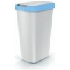 Prosperplast Odpadkový kôš COMPACTA Q FLAP - 45 l, popol so svetlomodrým vekom